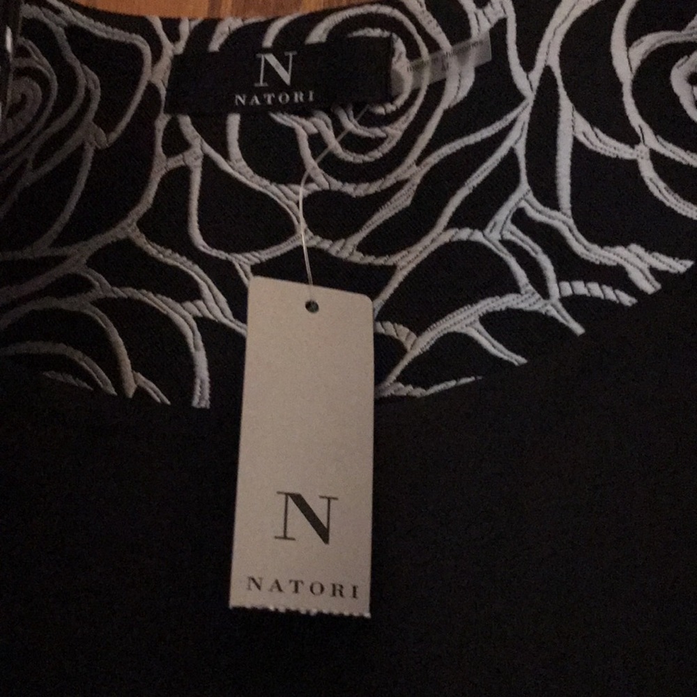 Natori Rose Jacquard Jacket Cropped 3/4 Sleeve M and L NWT - Picture 3 of 9